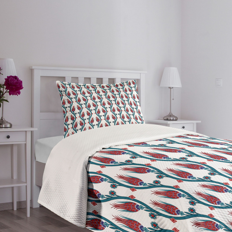 Ottoman Style Floral Art Bedspread Set