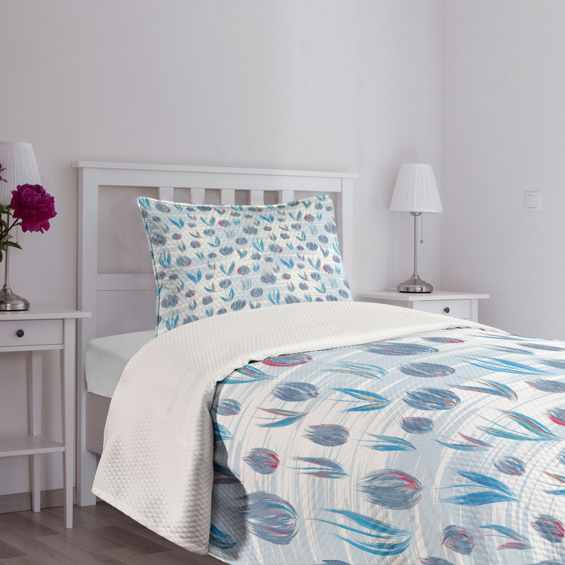 Painting Effect Tulips Bedspread Set