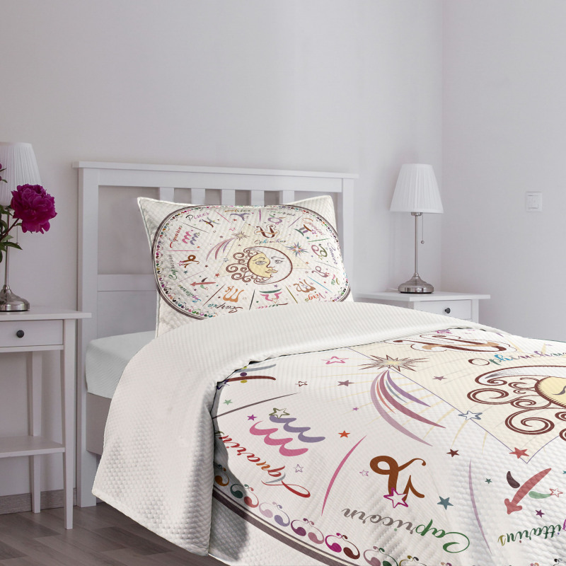 Astrological Horoscope Bedspread Set