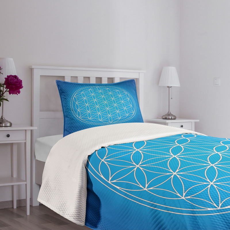 Flower of Life Grid Bedspread Set