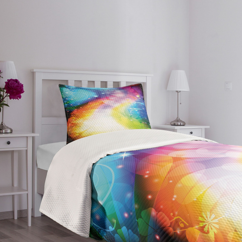 Fairy Tale Book Rainbow Bedspread Set