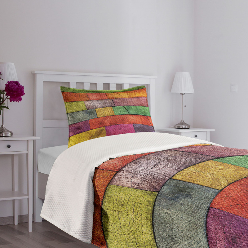 Rainbow Timber Art Bedspread Set