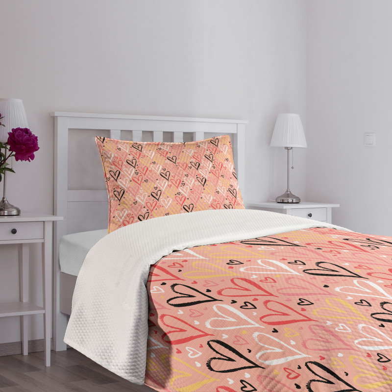 Heart Valentines Love Bedspread Set