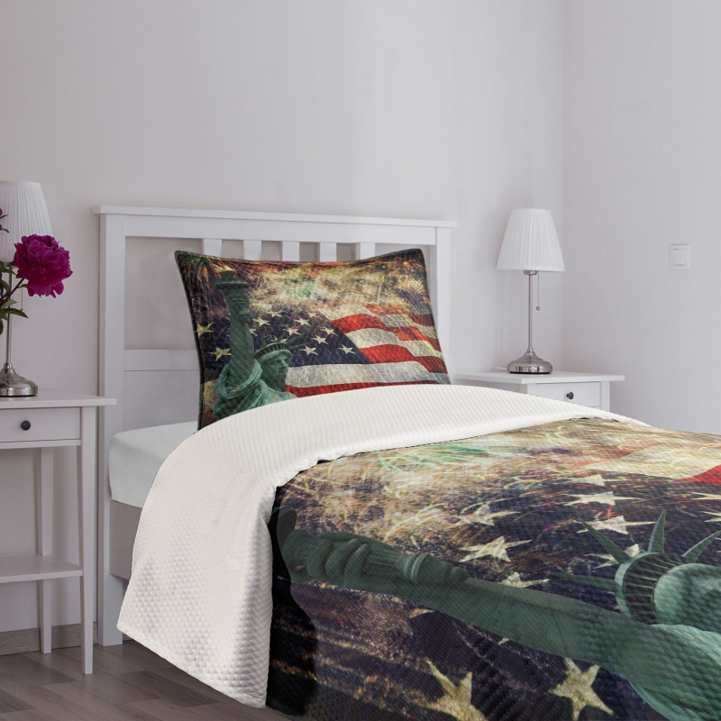 Fireworks 4th of July Bedspread Set