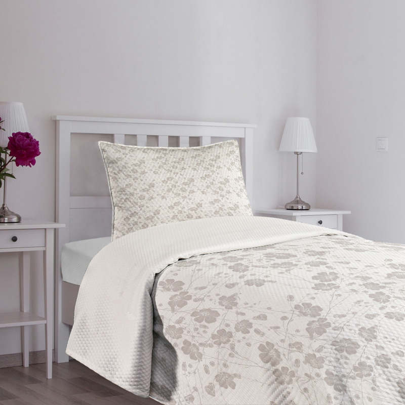 Romantic Home Flowers Bedspread Set