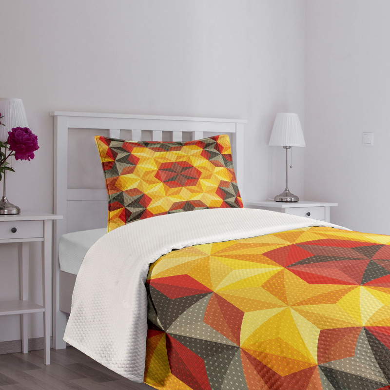 Geometric Fractal Art Bedspread Set