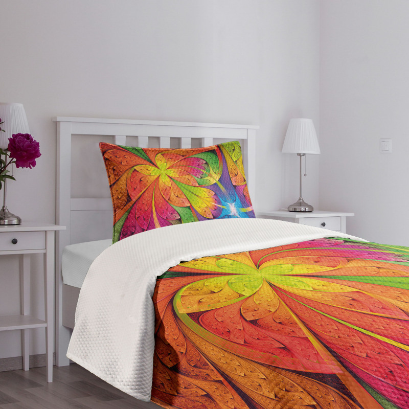 Vibrant Colored Pattern Bedspread Set