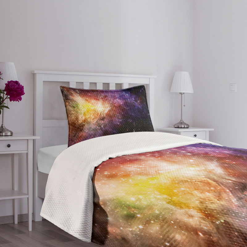 Outer Space Nebula View Bedspread Set