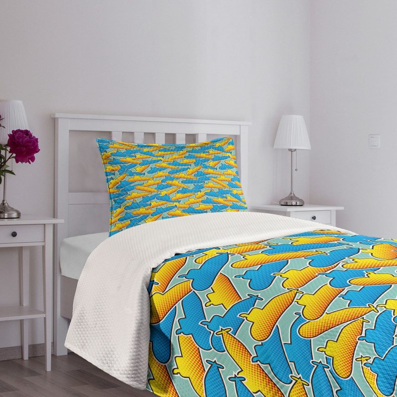 Pop Art Style Bedspread Set