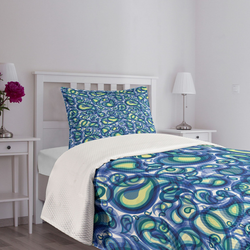 Raindrops Inspired Artwork Bedspread Set