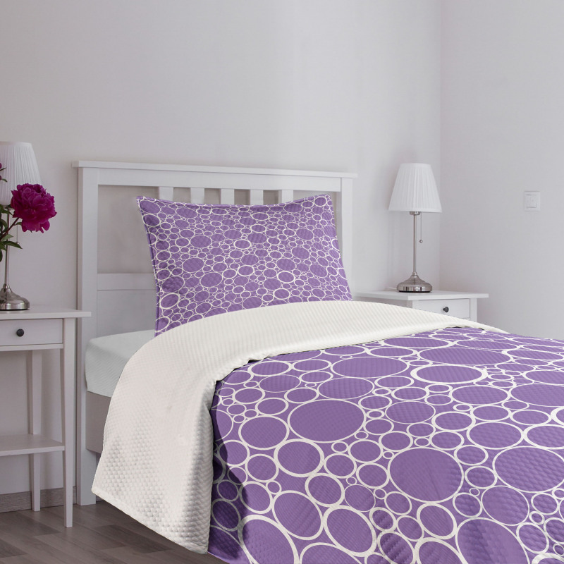 Abstract Fractal Circles Bedspread Set