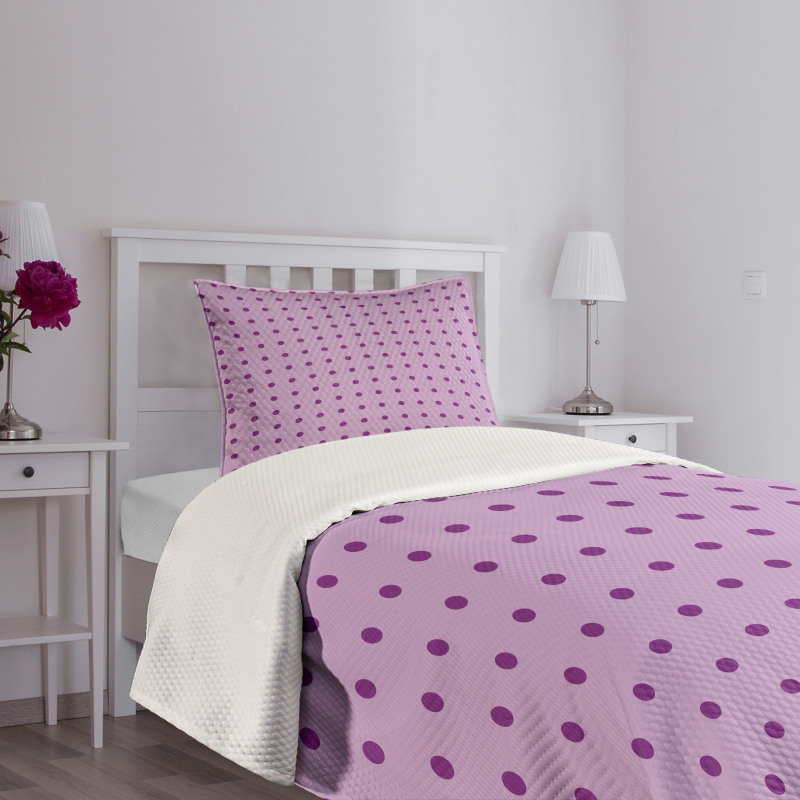 Fashion Polka Dots Bedspread Set