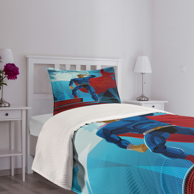 Retro Cartoon Heros Bedspread Set