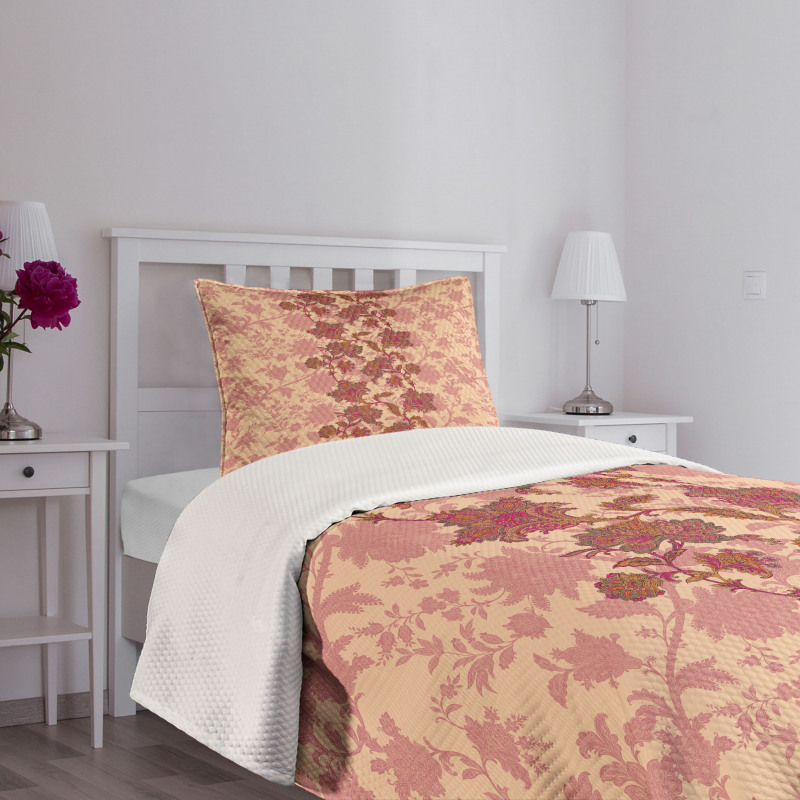 Vibrant Boho Flowers Bedspread Set