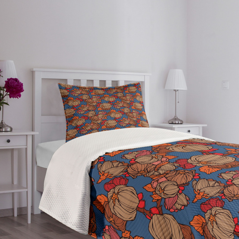 Funk Art Flower Pattern Bedspread Set