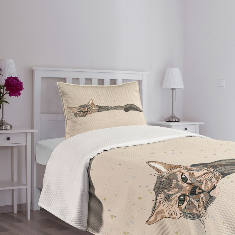 Lazt Sleepy Cat Bedspread Set