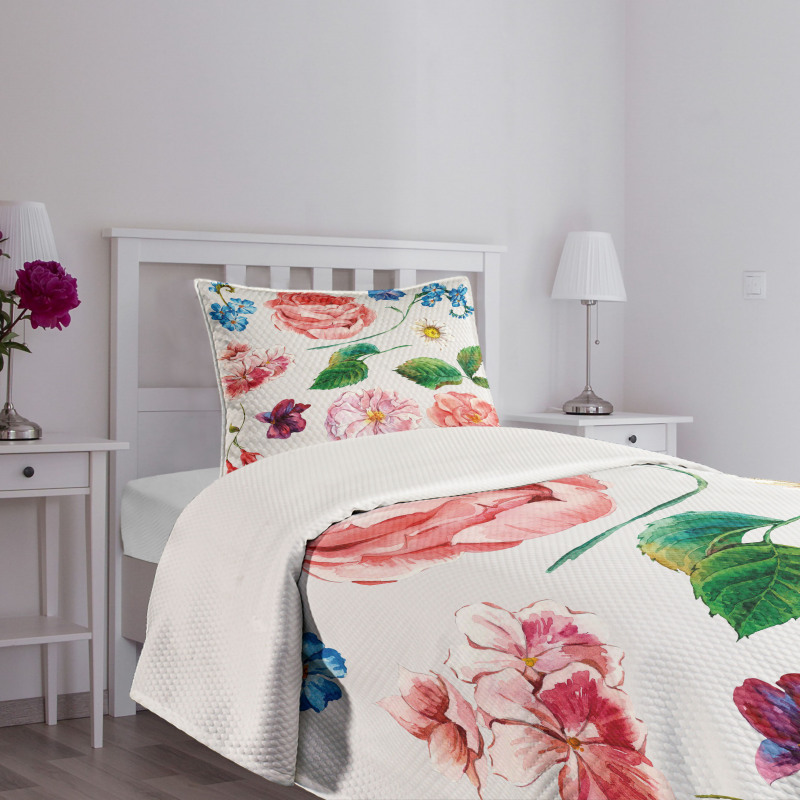 Bouquet Set with Rose Bedspread Set