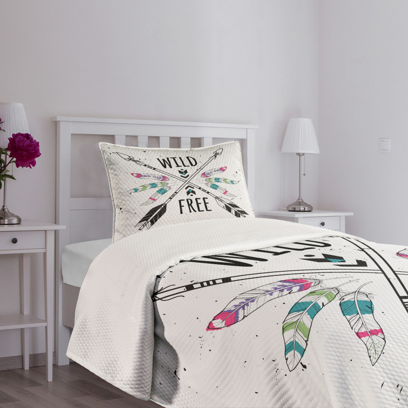 Arrows Words Native Bedspread Set