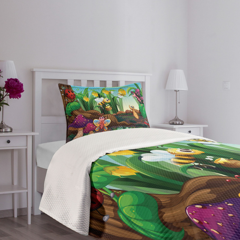 Butterfly Bee in Exotic Bedspread Set