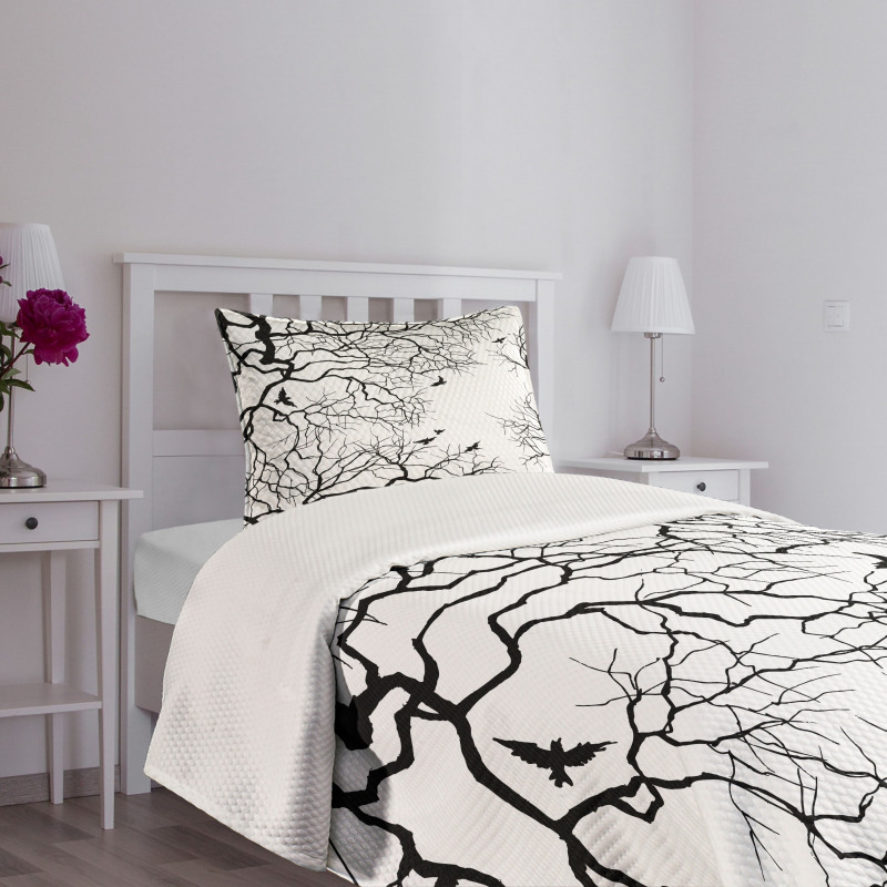 Twiggy Tree Branches Bedspread Set