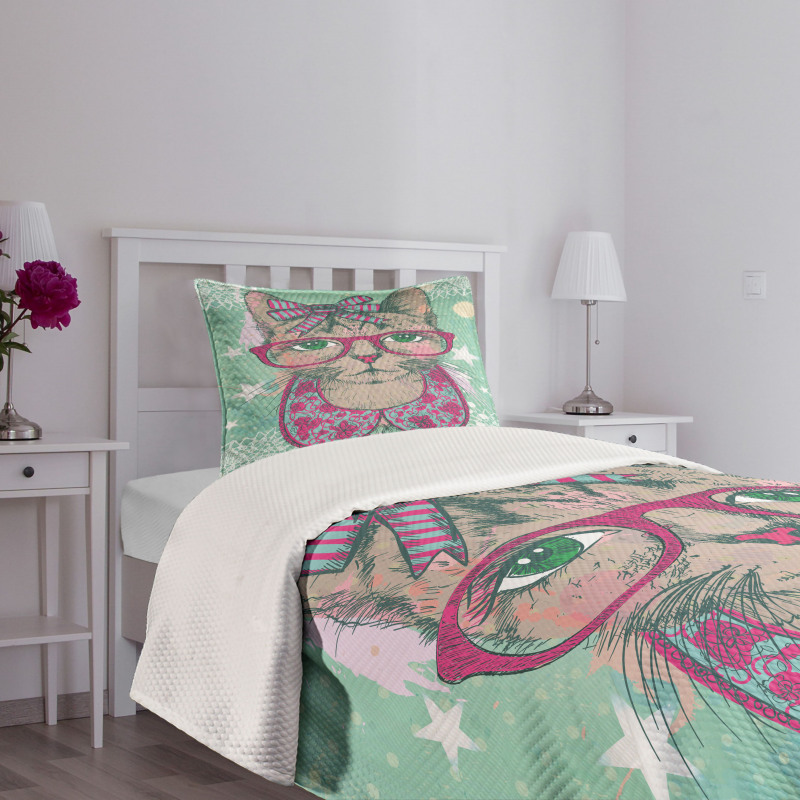 Animal Fashion Hipster Bedspread Set