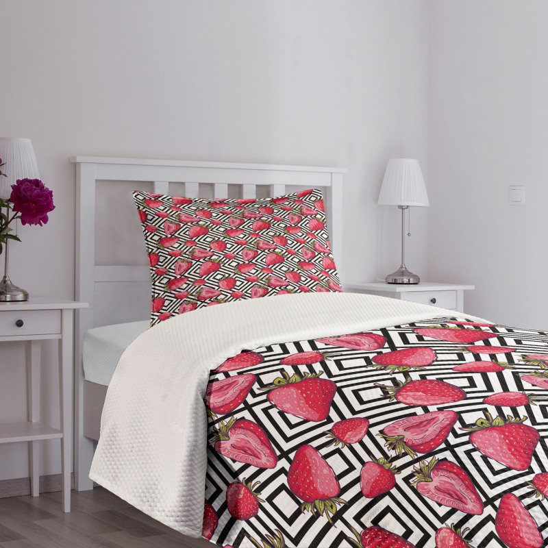 Chevron Striped Design Bedspread Set