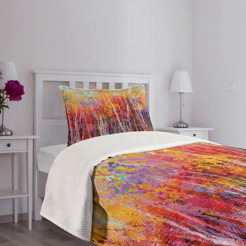 Autumn Forest Painting Bedspread Set