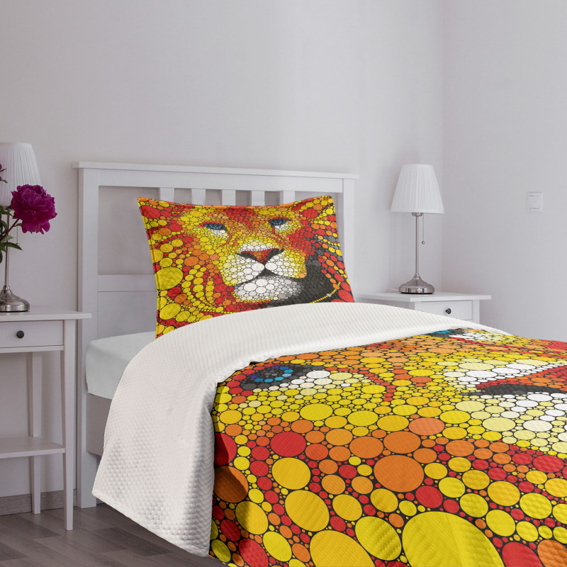 Abstract Lion in Wild Bedspread Set