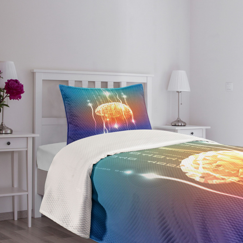 Abstract Binary Digit Bedspread Set