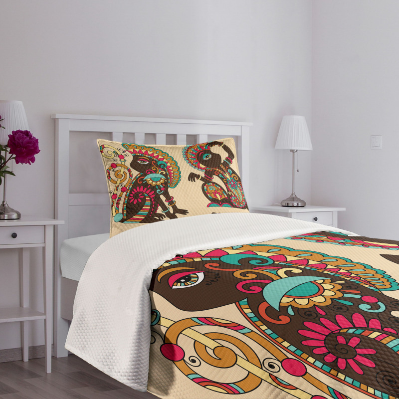 Patterns Monkey Bedspread Set