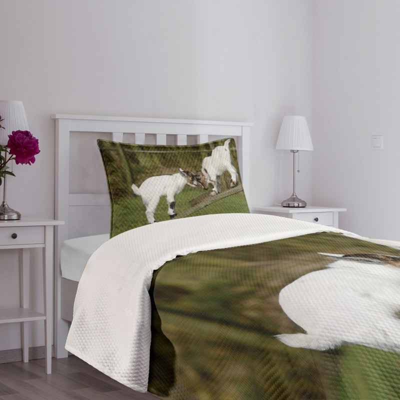 Farm Life with Goats Bedspread Set