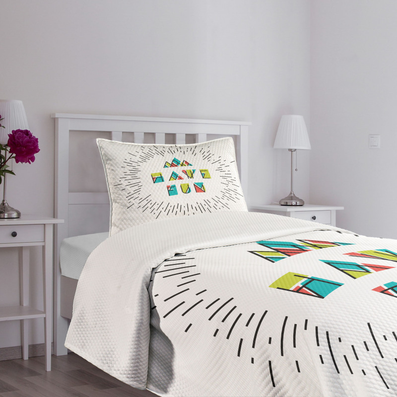 Motive Words Bedspread Set