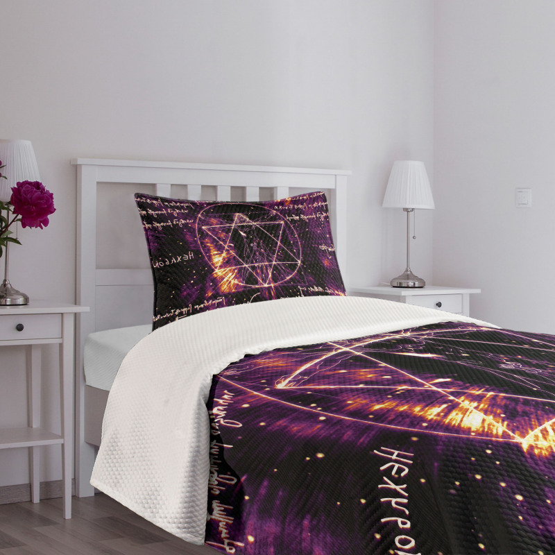 Vitruvian Man Occult Bedspread Set