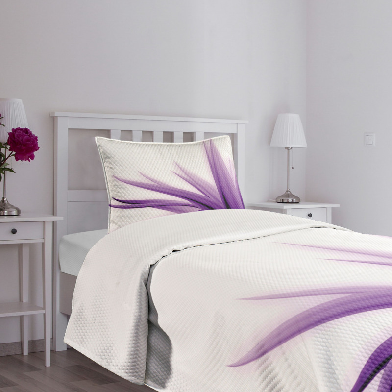 Purple Ombre Lotus Art Bedspread Set