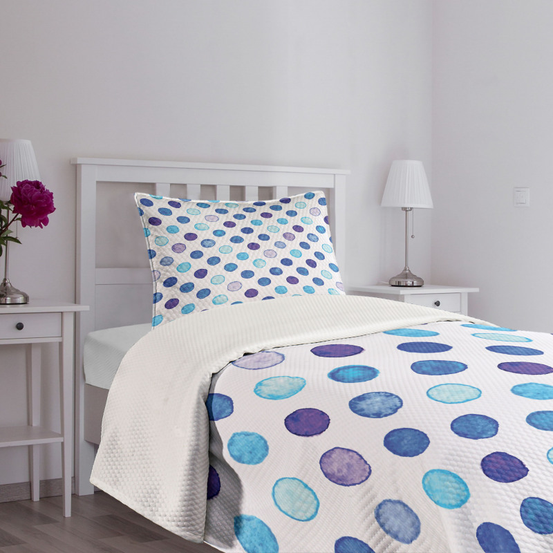 Blue Tones Soft Funky Bedspread Set