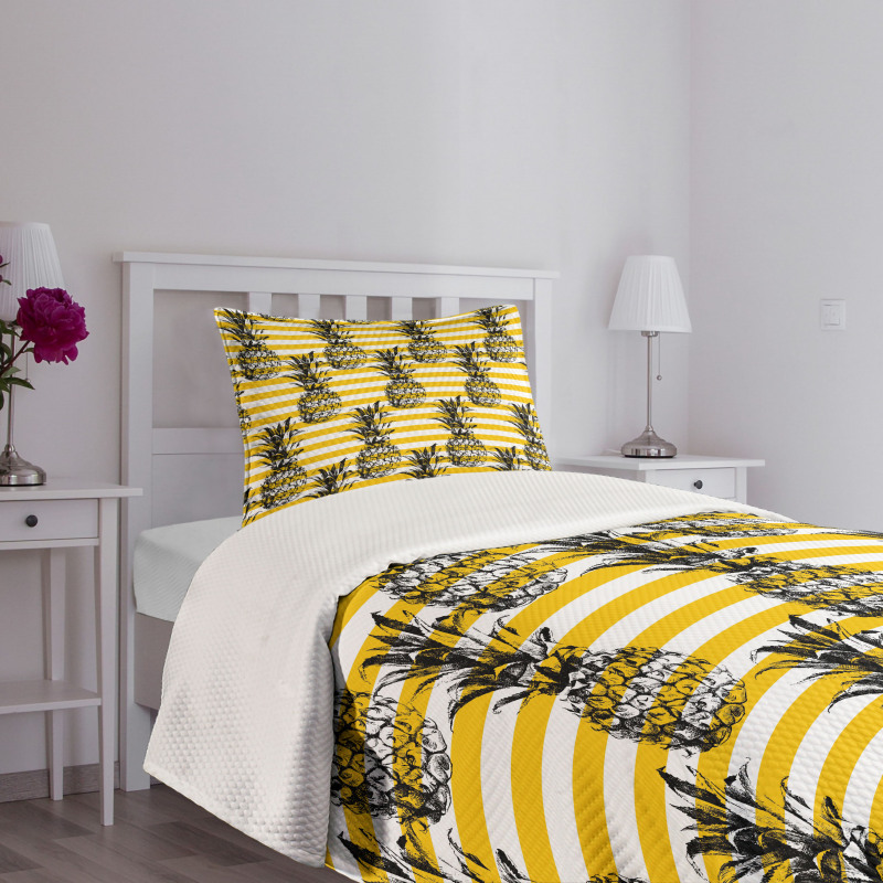 Retro Striped Vintage Bedspread Set