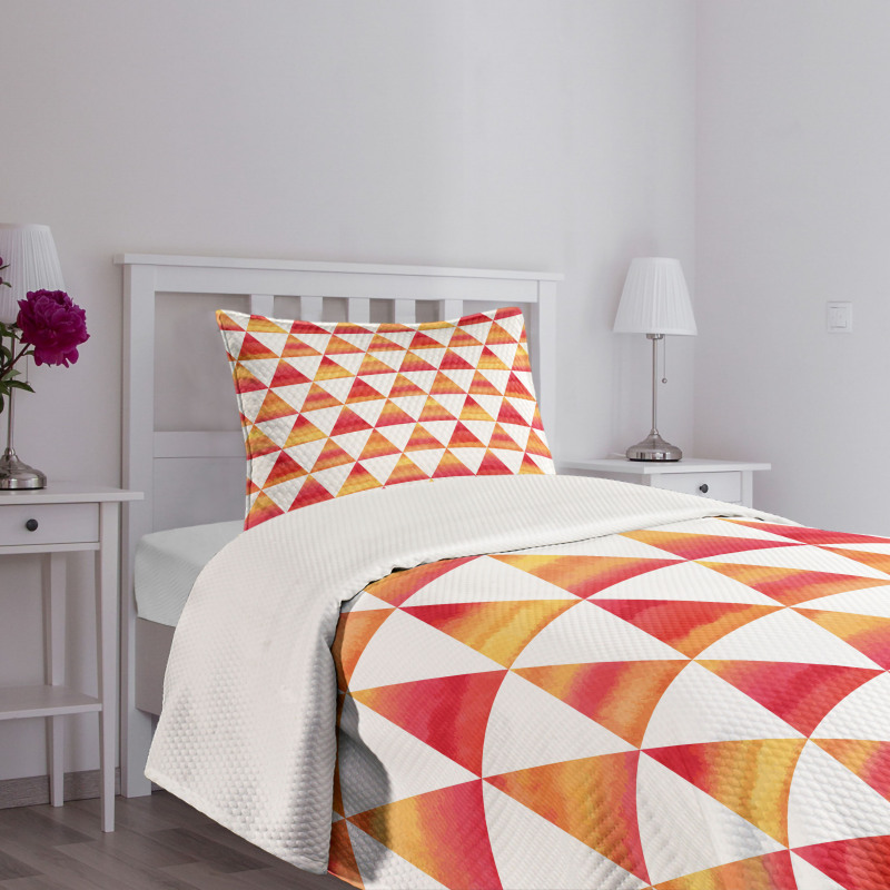 Triangle Geometric Art Bedspread Set