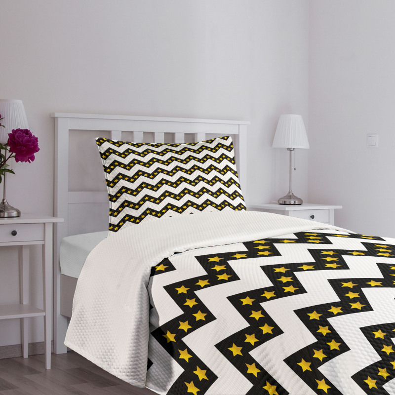 Parallel Striped Lines Bedspread Set