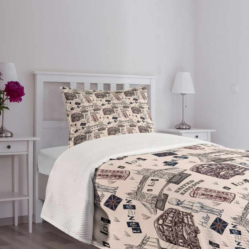 City UK Landmarks Bedspread Set