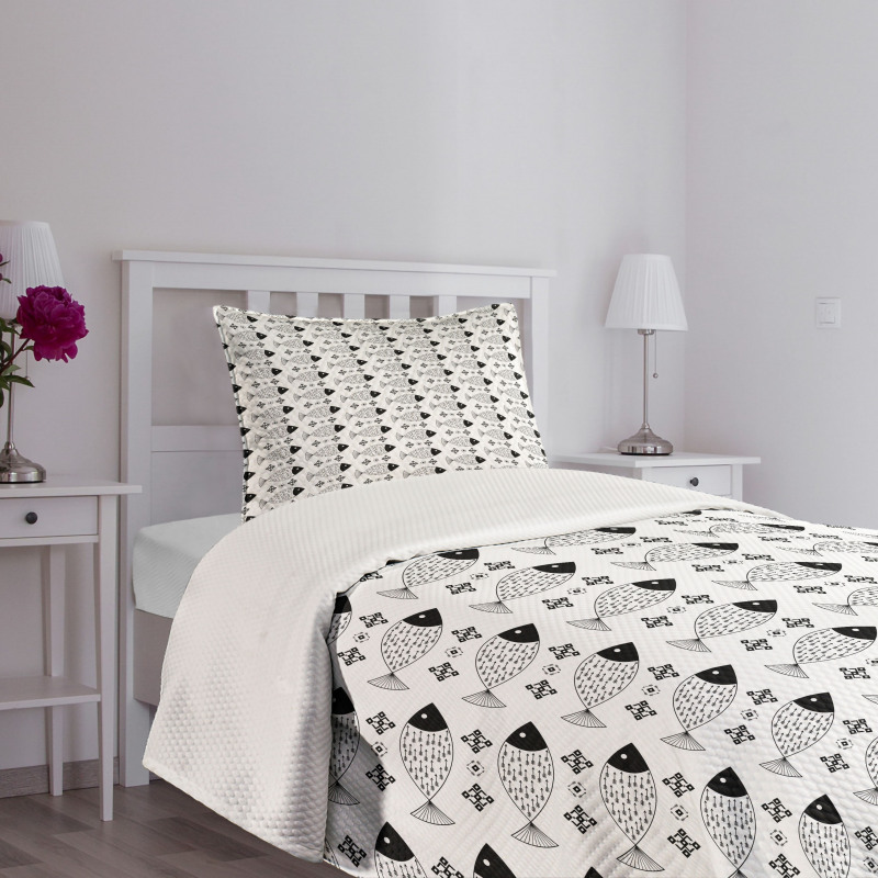 Ocean Sea Life Bedspread Set