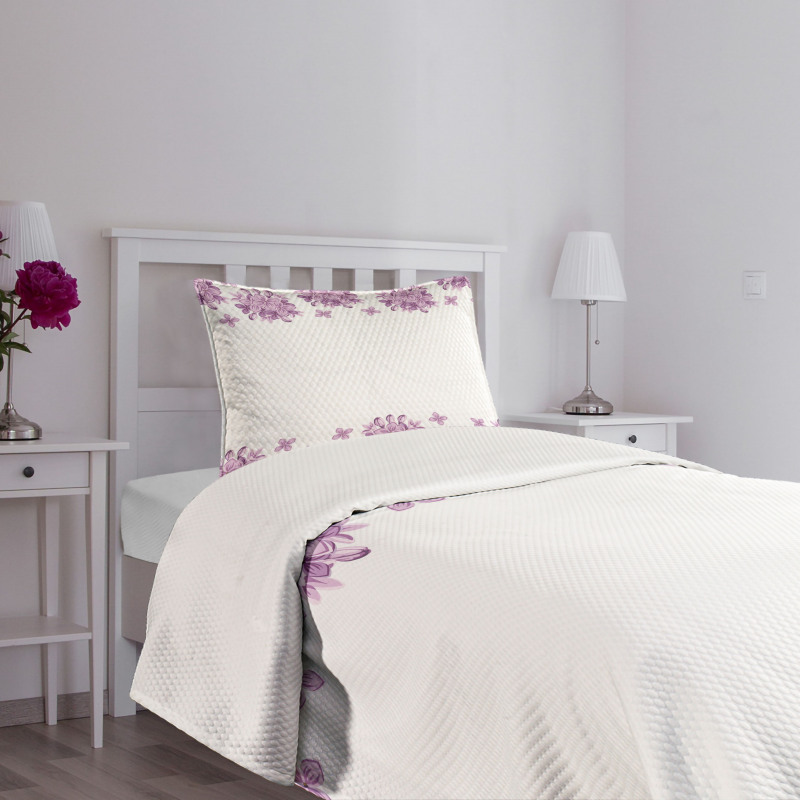 Romantic Lilac Garden Bedspread Set