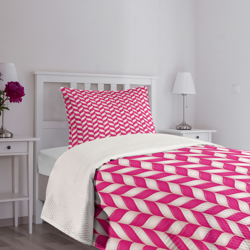 Vibrant Wavy Lines Bedspread Set