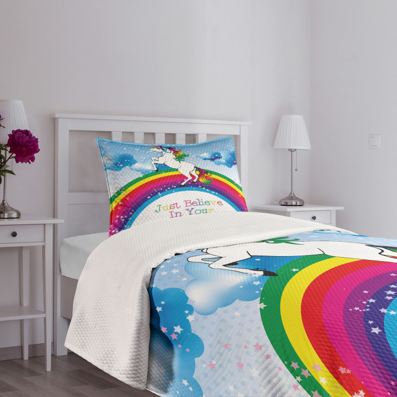 Unicorn Rainbow Fantasy Bedspread Set