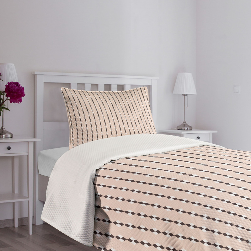 Stripes with Squares Bedspread Set