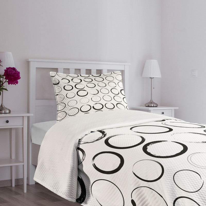 Circle Brush Stroke Bedspread Set