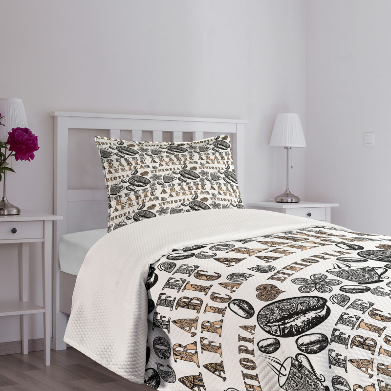 Coffee Beans Bedspread Set