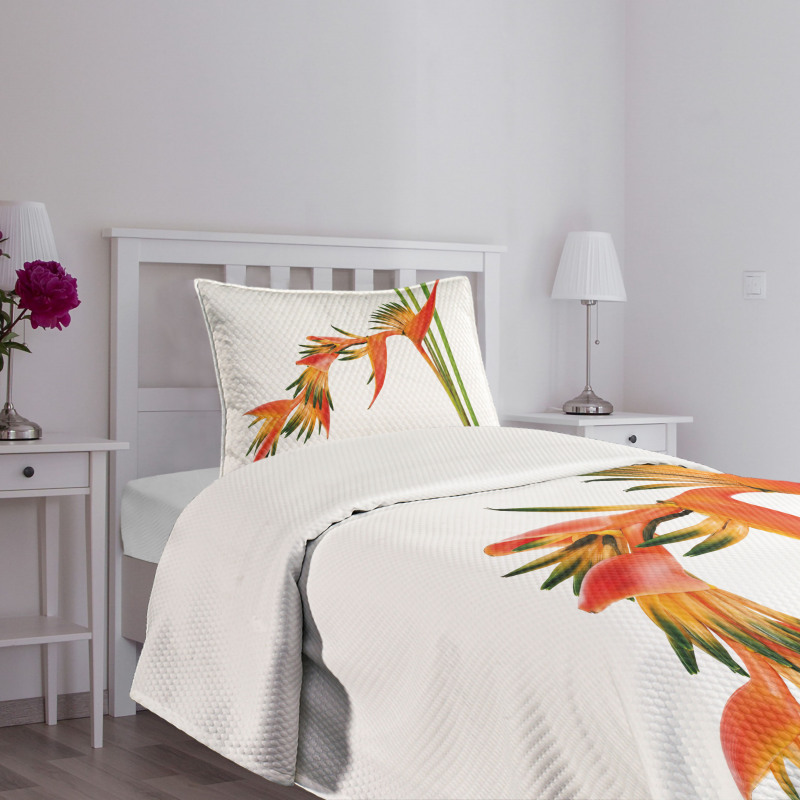 Exotic Flower Branch Bedspread Set