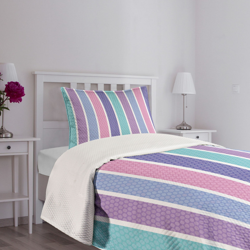 Polka Dot with Stripes Bedspread Set