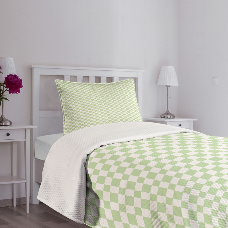 Big Little Squares Tile Bedspread Set