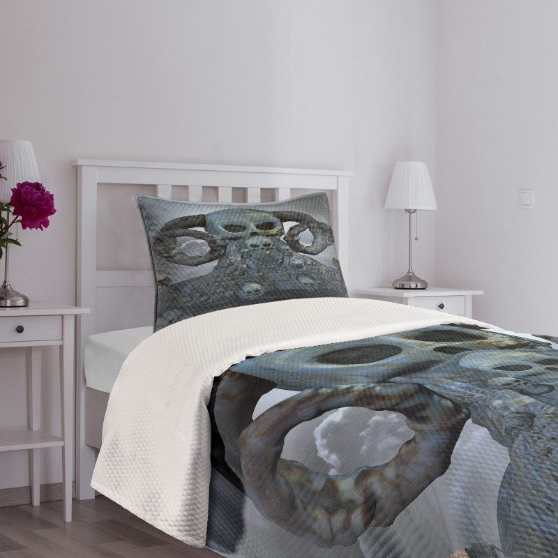 Scary Horns Graves Bedspread Set